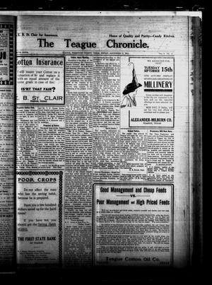 Primary view of object titled 'The Teague Chronicle. (Teague, Tex.), Vol. 9, No. 8, Ed. 1 Friday, September 11, 1914'.
