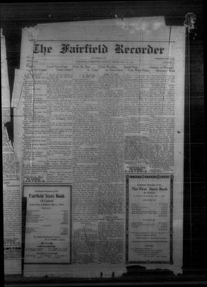 The Fairfield Recorder (Fairfield, Tex.), Vol. 40, No. 36, Ed. 1 Friday, May 26, 1916
