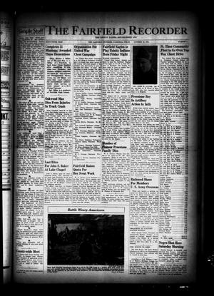Primary view of object titled 'The Fairfield Recorder (Fairfield, Tex.), Vol. 69, No. 3, Ed. 1 Thursday, October 12, 1944'.