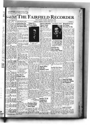 The Fairfield Recorder (Fairfield, Tex.), Vol. 67, No. 41, Ed. 1 Thursday, July 8, 1943