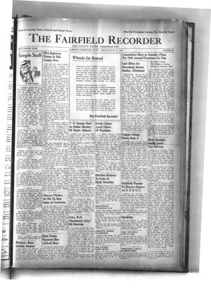 The Fairfield Recorder (Fairfield, Tex.), Vol. 64, No. 50, Ed. 1 Thursday, August 22, 1940