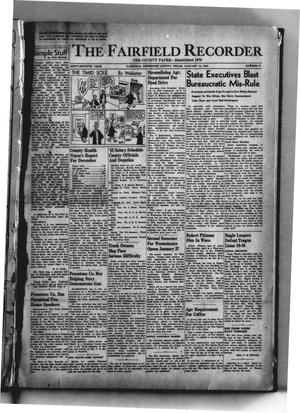 Primary view of object titled 'The Fairfield Recorder (Fairfield, Tex.), Vol. 67, No. 17, Ed. 1 Thursday, January 14, 1943'.