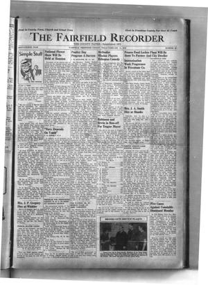 Primary view of object titled 'The Fairfield Recorder (Fairfield, Tex.), Vol. 64, No. 23, Ed. 1 Thursday, February 15, 1940'.