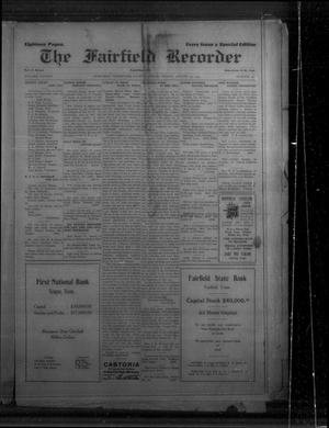 The Fairfield Recorder (Fairfield, Tex.), Vol. 43, No. 48, Ed. 1 Friday, August 29, 1919
