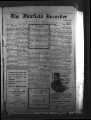 The Fairfield Recorder (Fairfield, Tex.), Vol. 38, No. 13, Ed. 1 Friday, December 26, 1913