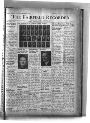 The Fairfield Recorder (Fairfield, Tex.), Vol. 64, No. 38, Ed. 1 Thursday, May 30, 1940