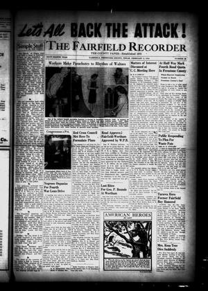 The Fairfield Recorder (Fairfield, Tex.), Vol. 68, No. 20, Ed. 1 Thursday, February 3, 1944