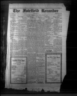 The Fairfield Recorder (Fairfield, Tex.), Vol. 41, No. 16, Ed. 1 Friday, January 5, 1917