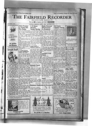 The Fairfield Recorder (Fairfield, Tex.), Vol. 65, No. 13, Ed. 1 Thursday, December 19, 1940