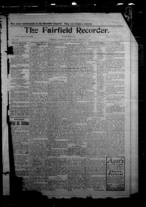 The Fairfield Recorder. (Fairfield, Tex.), Vol. 29, No. 17, Ed. 1 Friday, January 20, 1905