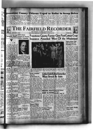 The Fairfield Recorder (Fairfield, Tex.), Vol. 66, No. 48, Ed. 1 Thursday, August 20, 1942