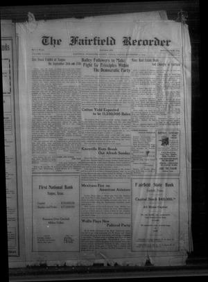 The Fairfield Recorder (Fairfield, Tex.), Vol. 43, No. 49, Ed. 1 Friday, September 5, 1919