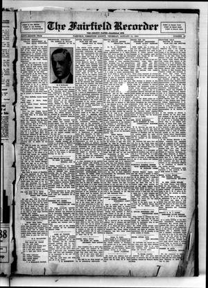 The Fairfield Recorder (Fairfield, Tex.), Vol. 58, No. 16, Ed. 1 Thursday, January 11, 1934