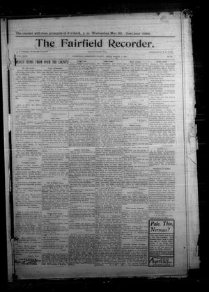 The Fairfield Recorder. (Fairfield, Tex.), Vol. 31, No. 23, Ed. 1 Friday, March 8, 1907