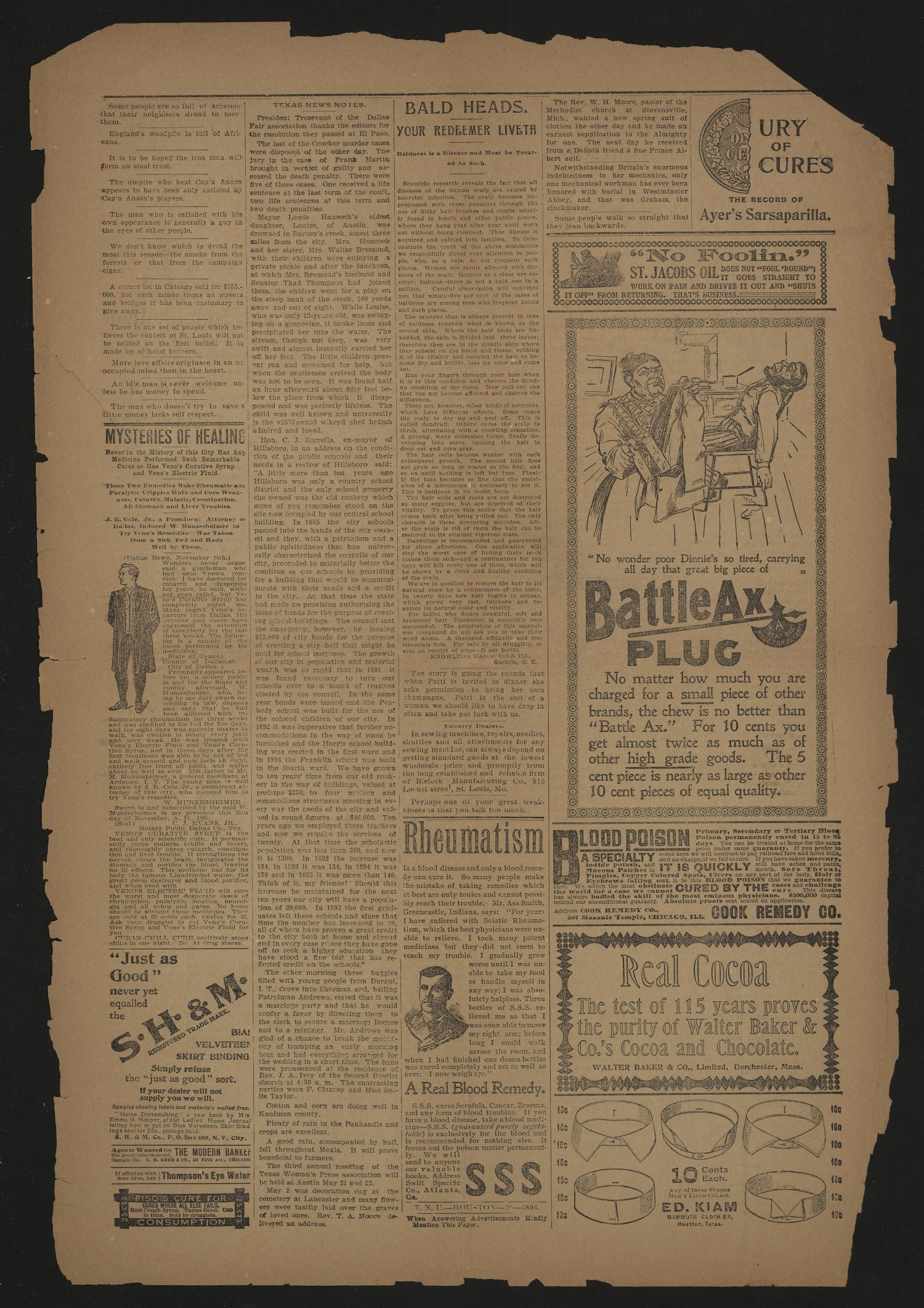Shiner Gazette. (Shiner, Tex.), Vol. 3, No. 49, Ed. 1 Thursday, May 14, 1896
                                                
                                                    [Sequence #]: 3 of 8
                                                