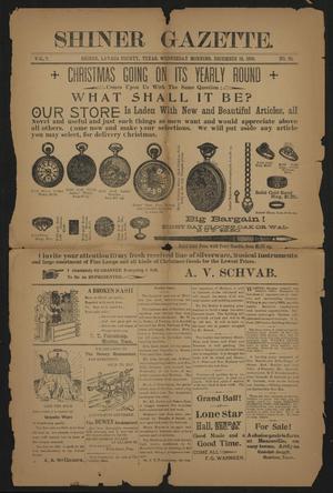 Shiner Gazette. (Shiner, Tex.), Vol. 7, No. 29, Ed. 1 Wednesday, December 13, 1899