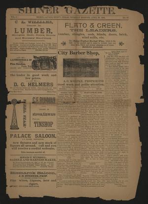 Shiner Gazette. (Shiner, Tex.), Vol. 3, No. 46, Ed. 1 Thursday, April 23, 1896