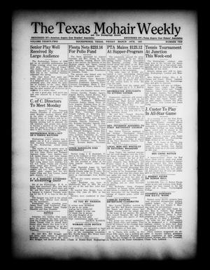 Primary view of object titled 'The Texas Mohair Weekly (Rocksprings, Tex.), Vol. 32, No. 10, Ed. 1 Friday, March 24, 1950'.