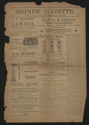 Primary view of object titled 'Shiner Gazette. (Shiner, Tex.), Vol. 4, No. 8, Ed. 1 Thursday, July 23, 1896'.