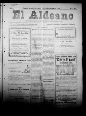 Primary view of object titled 'El Aldeano (Uribeño, Tex.), Vol. 2, No. 50, Ed. 1 Sunday, November 1, 1908'.