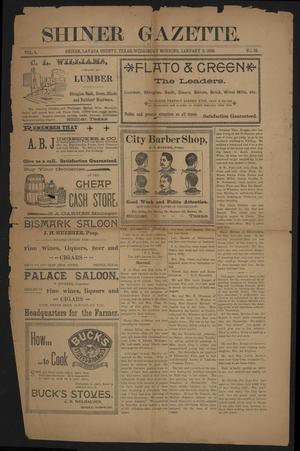 Shiner Gazette. (Shiner, Tex.), Vol. 5, No. 32, Ed. 1 Wednesday, January 5, 1898