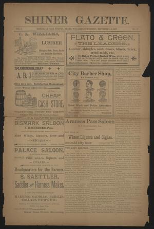 Shiner Gazette. (Shiner, Tex.), Vol. 5, No. 15, Ed. 1 Wednesday, September 8, 1897