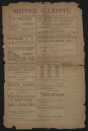 Shiner Gazette. (Shiner, Tex.), Vol. 5, No. 4, Ed. 1 Wednesday, June 23, 1897