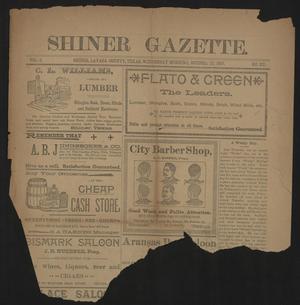 Shiner Gazette. (Shiner, Tex.), Vol. 5, No. 22, Ed. 1 Wednesday, October 27, 1897