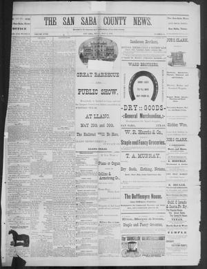 The San Saba County News. (San Saba, Tex.), Vol. 18, No. 25, Ed. 1, Friday, May 6, 1892