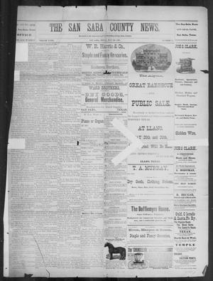 The San Saba County News. (San Saba, Tex.), Vol. 18, No. 27, Ed. 1, Friday, May 20, 1892