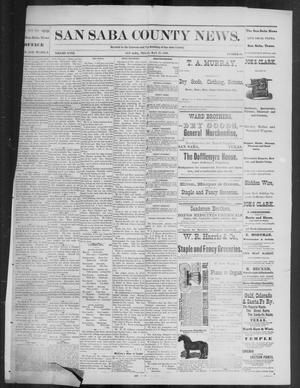Primary view of object titled 'The San Saba County News. (San Saba, Tex.), Vol. 18, No. 28, Ed. 1, Friday, May 27, 1892'.