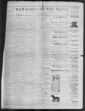 Primary view of object titled 'The San Saba County News. (San Saba, Tex.), Vol. 18, No. 30, Ed. 1, Friday, June 10, 1892'.
