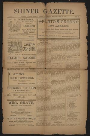 Shiner Gazette. (Shiner, Tex.), Vol. 6, No. 19, Ed. 1 Wednesday, October 5, 1898