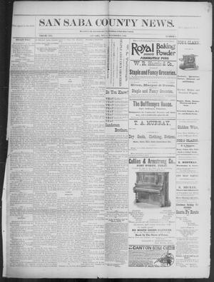 The San Saba County News. (San Saba, Tex.), Vol. 19, No. 4, Ed. 1, Friday, December 9, 1892