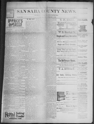 The San Saba County News. (San Saba, Tex.), Vol. 19, No. 13, Ed. 1, Friday, February 17, 1893