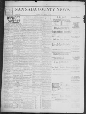 The San Saba County News. (San Saba, Tex.), Vol. 19, No. 19, Ed. 1, Friday, March 31, 1893