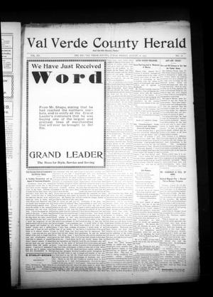 Val Verde County Herald and Del Rio Record-News (Del Rio, Tex.), Vol. 20, No. 18, Ed. 1 Friday, August 16, 1907