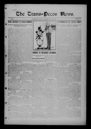 The Trans=Pecos News. (Sanderson, Tex.), Vol. 2, No. 34, Ed. 1 Saturday, December 26, 1903