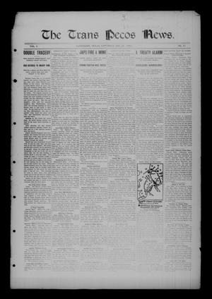 The Trans Pecos News. (Sanderson, Tex.), Vol. 3, No. 31, Ed. 1 Saturday, December 24, 1904