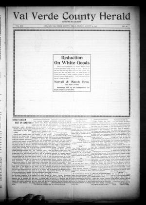 Val Verde County Herald and Del Rio Record-News (Del Rio, Tex.), Vol. 19, No. 16, Ed. 1 Friday, August 3, 1906