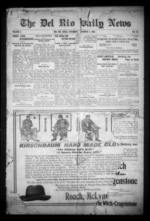 Primary view of object titled 'The Del Rio Daily News (Del Rio, Tex.), Vol. 1, No. 22, Ed. 1 Saturday, November 4, 1905'.