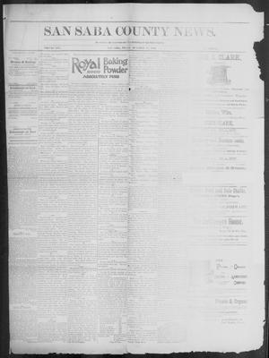 The San Saba County News. (San Saba, Tex.), Vol. 19, No. 47, Ed. 1, Friday, October 13, 1893