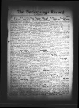 The Rocksprings Record and Edwards County Leader (Rocksprings, Tex.), Vol. 12, No. 45, Ed. 1 Friday, October 17, 1930