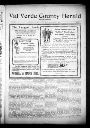 Primary view of object titled 'Val Verde County Herald and Del Rio Record-News (Del Rio, Tex.), Vol. 18, No. 51, Ed. 1 Friday, April 6, 1906'.