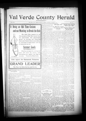 Val Verde County Herald and Del Rio Record-News (Del Rio, Tex.), Vol. 20, No. 16, Ed. 1 Friday, August 2, 1907
