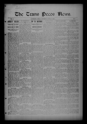 The Trans Pecos News. (Sanderson, Tex.), Vol. 4, No. 5, Ed. 1 Saturday, June 24, 1905