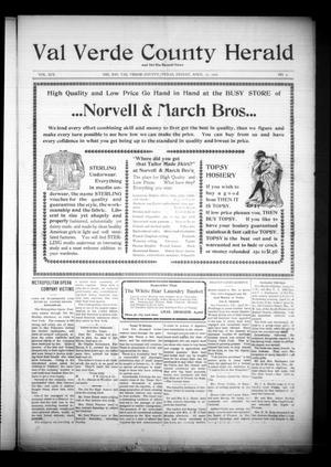 Primary view of object titled 'Val Verde County Herald and Del Rio Record-News (Del Rio, Tex.), Vol. 19, No. 2, Ed. 1 Friday, April 27, 1906'.