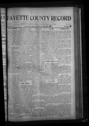 Fayette County Record (La Grange, Tex.), Vol. 3, No. 21, Ed. 1 Tuesday, November 21, 1911