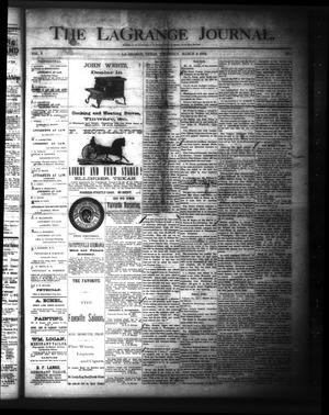 Primary view of object titled 'The La Grange Journal. (La Grange, Tex.), Vol. 3, No. 1, Ed. 1 Thursday, March 2, 1882'.