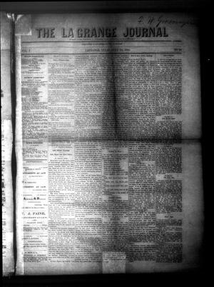 Primary view of object titled 'The La Grange Journal (La Grange, Tex.), Vol. 1, No. 24, Ed. 1 Wednesday, July 28, 1880'.